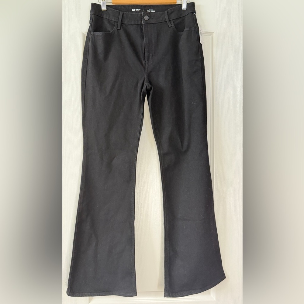 Old Navy Black High-Rise Wow Flare Jeans, 10